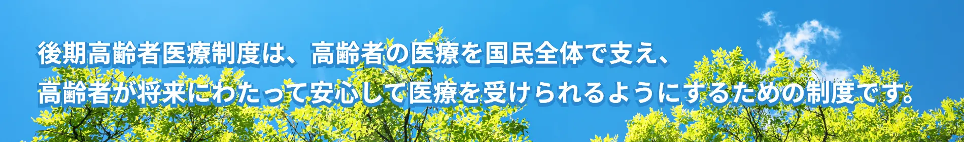 平成20年4月から後期高齢者医療制度スタート 後期高齢者医療制度は、高齢者の医療を国民全体で支え、高齢者が将来にわたって安心して医療を受けられるようにするための制度です。